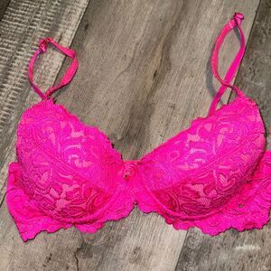 SMART &‎ SEXY pink push-up lace bra- size 36B